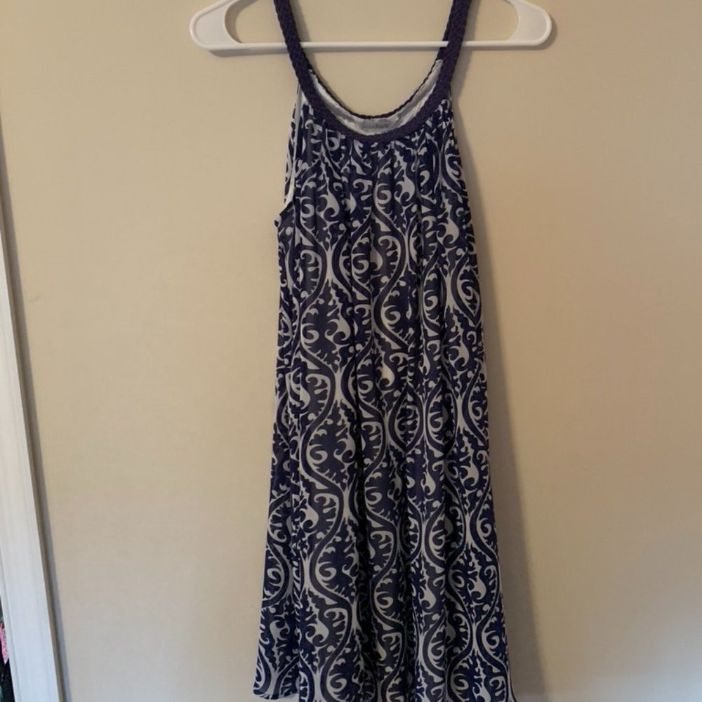 Blue and White flowing dress
